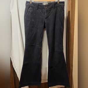 Womens Old Navy Flared Black Corduroys Size 10